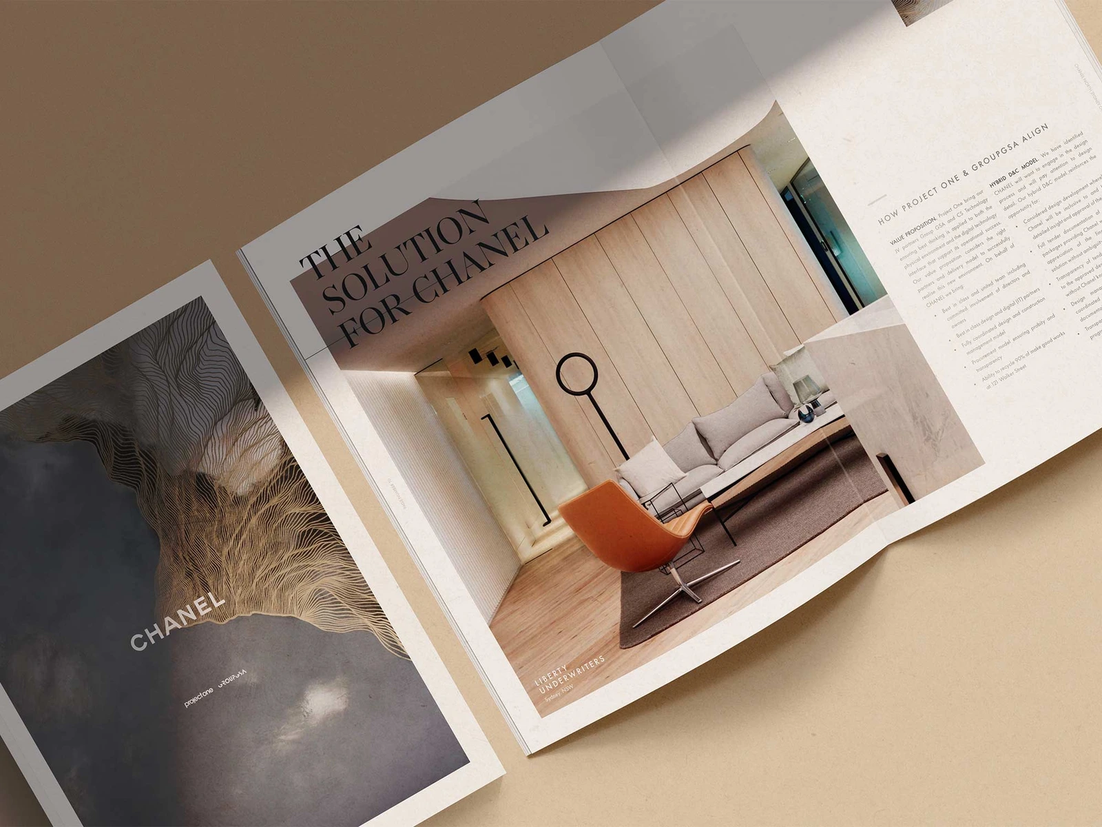 Architectural project materials and presentation imagery