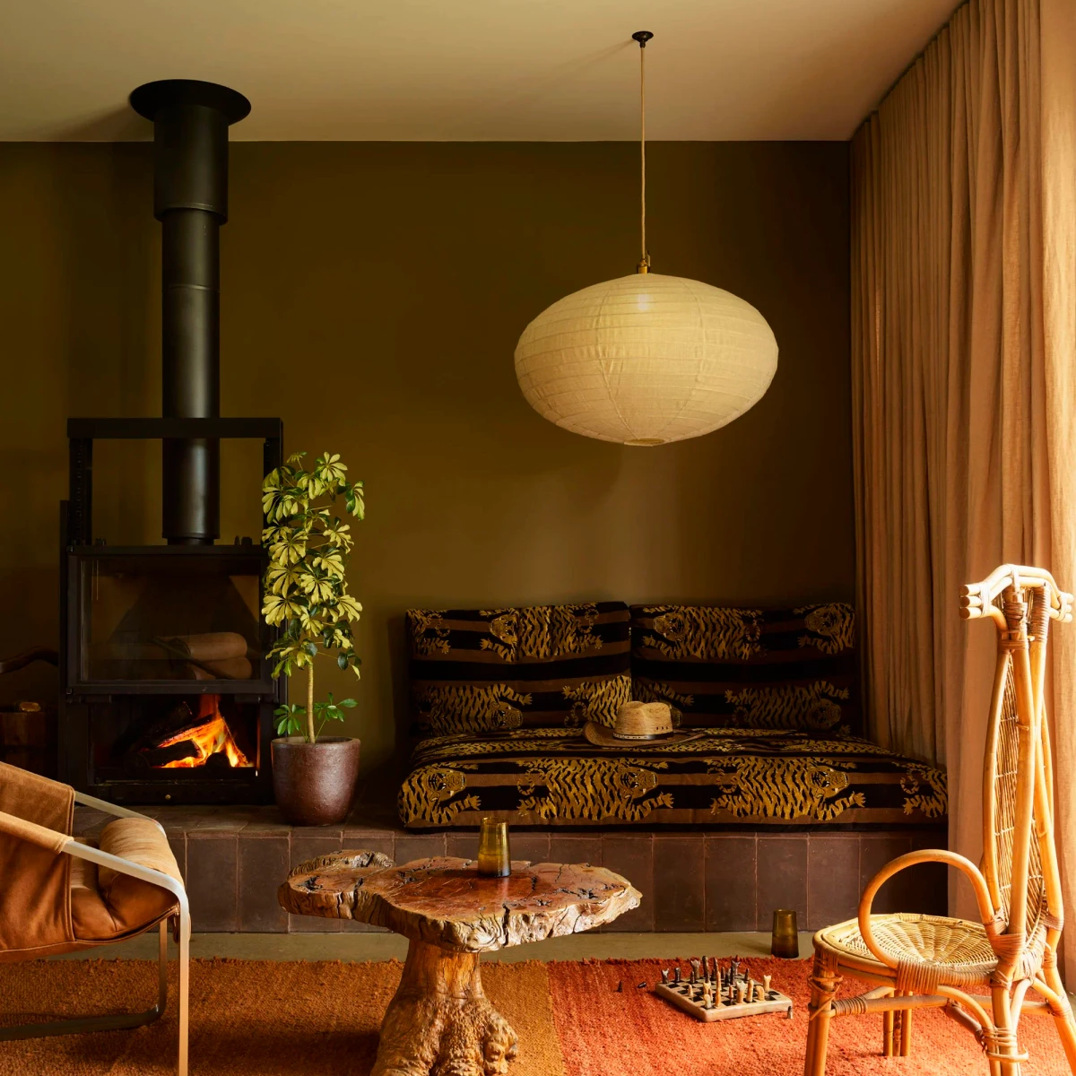 Architectural interior with balanced light and shadow